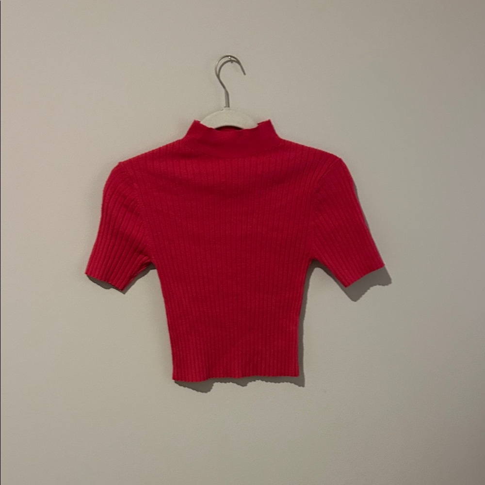 A New Day Vibrant Red Knit Top